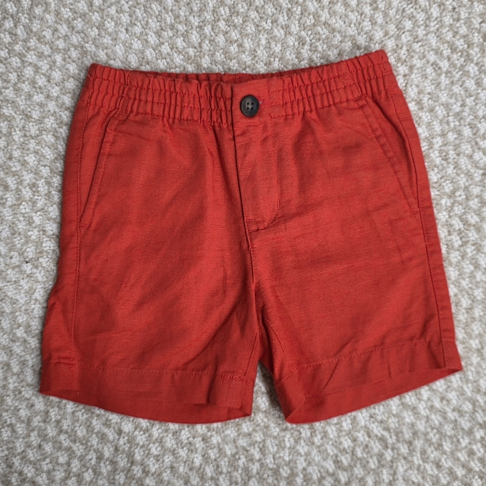 Janie and Jack Red Linen Shorts